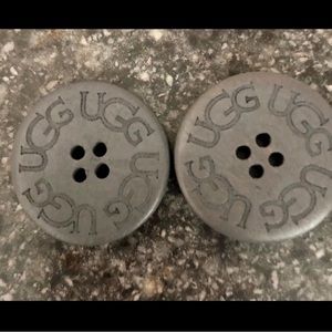 Two UGG Replacement boot Buttons - Gray